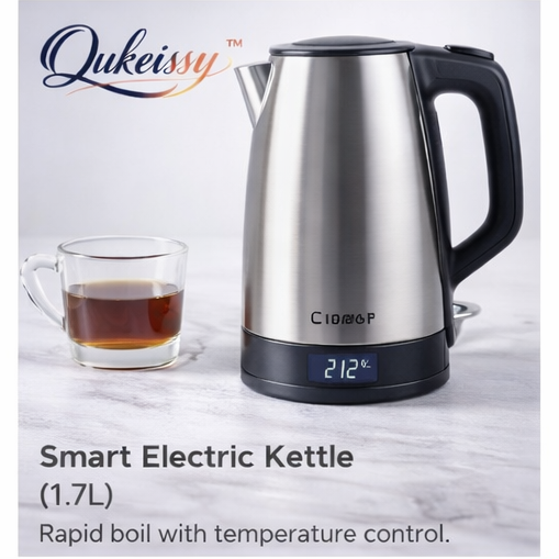 Qukeissy™ Smart Electric Kettle (1.7L) Electric kettle, Smart kettle, Temperature control kettle, Modern kettle, Stainless steel kettle